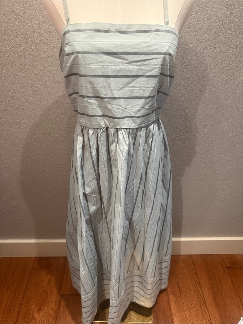 Light Green Striped Sundress